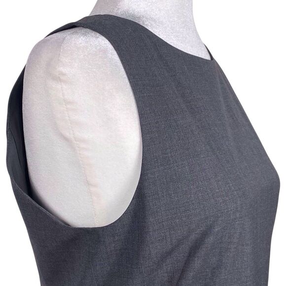 Theory Betty 2B Edition Sheath Dress Size 8 Wool Blend Gray Sleeveless EUC - Picture 8 of 15